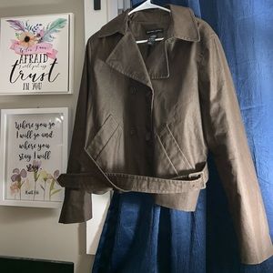 New York and company belted brown blazer